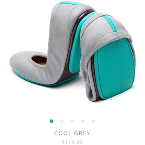 Tieks leather flats in cool gray